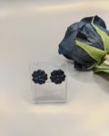 Black Flower Studs